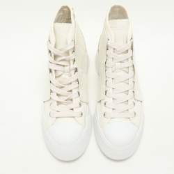 J.W.Anderson White Canvas Leather High Top Sneakers 44