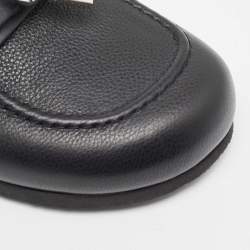 J.W.Anderson Black Leather Padlock Flat Mules Size 42