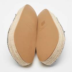 J.W.Anderson Navy Blue Denim Espadrille Flat Mules Size 42