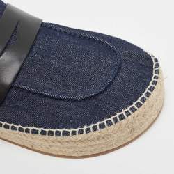 J.W.Anderson Navy Blue Denim Espadrille Flat Mules Size 42