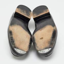 Pre Owned J.W.Anderson Black Leather Slip On Loafers Size 43.5