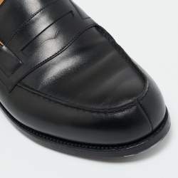 Pre Owned J.W.Anderson Black Leather Slip On Loafers Size 43.5