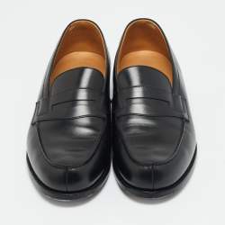 Pre Owned J.W.Anderson Black Leather Slip On Loafers Size 43.5