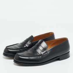 Pre Owned J.W.Anderson Black Leather Slip On Loafers Size 43.5