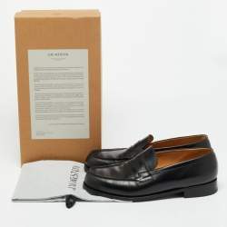 Pre Owned J.W.Anderson Black Leather Slip On Loafers Size 43.5
