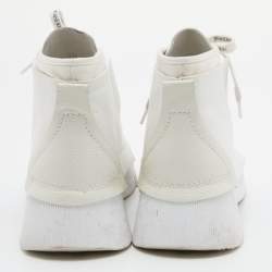 J.W. Anderson White Leather and CanvasL ace Up Sneakers Size 41
