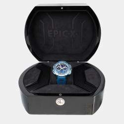 Pre Owned Jacob & Co Epic X Chrono EC400.22.AF.AA.A Automatic Blue Dial Titanium Men's Wristwatch 44 mm