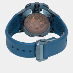 Pre Owned Jacob & Co Epic X Chrono EC400.22.AF.AA.A Automatic Blue Dial Titanium Men's Wristwatch 44 mm