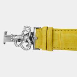 Pre Owned Jacob & Co Five Time Zone Quartz Diamond Mother of Pearl Dial Stainless Steel Men's Wristwatch 47 mm