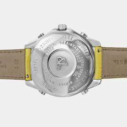 Pre Owned Jacob & Co Five Time Zone Quartz Diamond Mother of Pearl Dial Stainless Steel Men's Wristwatch 47 mm