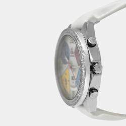 Pre Owned Jacob & Co Five Time Zone Quartz Mother of Pearl Dial Stainless Steel Men's Wristwatch 47 mm