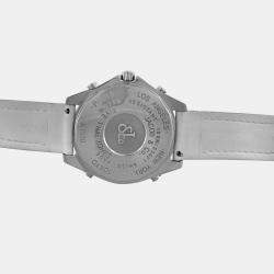 Pre Owned Jacob & Co Five Time Zone Quartz Mother of Pearl Dial Stainless Steel Men's Wristwatch 47 mm