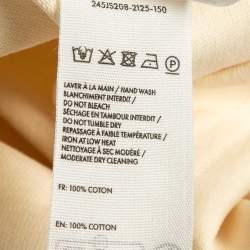 Pre Owned Jacquemus Beige Cotton Crew Neck Gros Grain T-Shirt XL