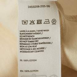 Pre Owned Jacquemus Beige Cotton Crew Neck Gros Grain T-Shirt M