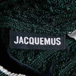 Pre Owned Jacquemus Green Cable Knit The Belo Polo T-shirt XS