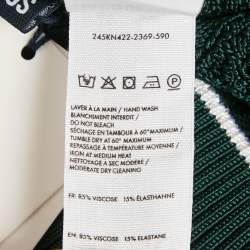 Pre Owned Jacquemus Green Cable Knit The Belo Polo T-shirt XS