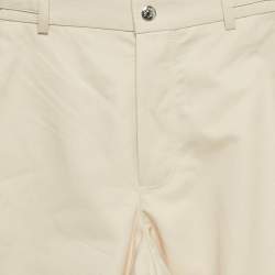 Pre Owned Jacquemus Beige Cotton Straight Leg Trousers XS