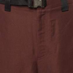 Pre Owned Jacquemus Brown Linen Blend Le Short Meio Shorts S