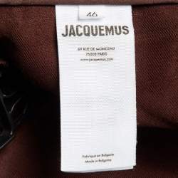 Pre Owned Jacquemus Brown Linen Blend Le Short Meio Shorts S