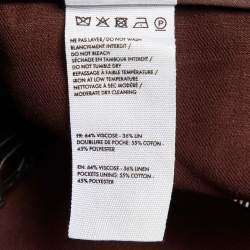 Pre Owned Jacquemus Brown Linen Blend Le Short Meio Shorts S