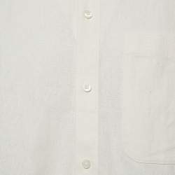 Pre Owned Jacquemus Cream Round Dance Print Linen Blend  'La Chemise Baou' Shirt S