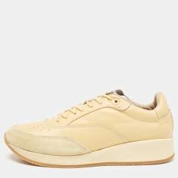 Jacquemus Yellow Leather and Suede La Daddy Sneakers Size 44