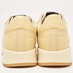 Jacquemus Yellow Leather and Suede La Daddy Sneakers Size 44