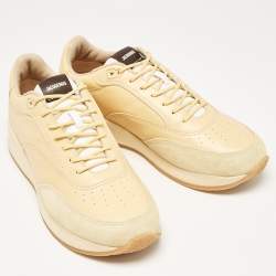 Jacquemus Yellow Leather and Suede La Daddy Sneakers Size 44