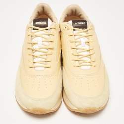 Jacquemus Yellow Leather and Suede La Daddy Sneakers Size 44