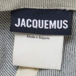 مملوكة مسبقًا Jacquemus Grey Denim La Casquette Signature Baseball Cap Size 60 cm