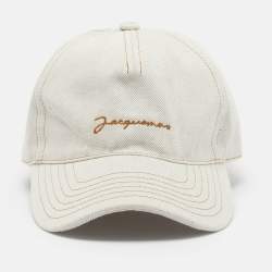 مملوكة مسبقًا Jacquemus Grey Denim La Casquette Signature Baseball Cap Size 60 cm