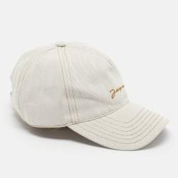 Pre Owned Jacquemus Grey Denim La Casquette Signature Baseball Cap Size 60 cm