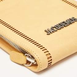 Jacquemus Mustard Leather Le Gadjo Strap Wallet
