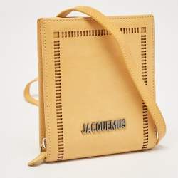 Jacquemus Mustard Leather Le Gadjo Strap Wallet