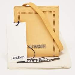 Jacquemus Mustard Leather Le Gadjo Strap Wallet