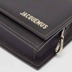 Jacquemus Black Leather Le Bambino Homme Bag