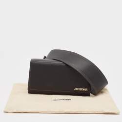 Jacquemus Black Leather Le Bambino Homme Bag