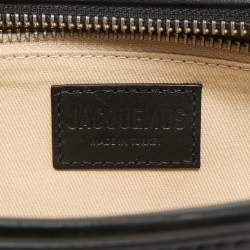 Jacquemus Black Leather Horizontal Le Cuerda Messenger Bag