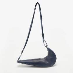 Jacquemus X Nike Navy Blue Leather The Swoosh Bag