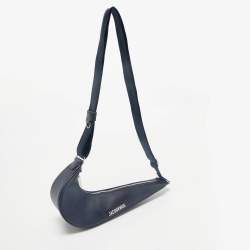 Jacquemus X Nike Navy Blue Leather The Swoosh Bag