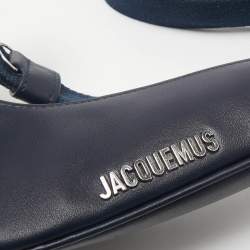 Jacquemus X Nike Navy Blue Leather The Swoosh Bag