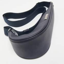 Jacquemus X Nike Navy Blue Leather The Swoosh Bag