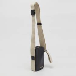 Pre Owned Jacquemus Le Cuerda Black Leather Vertical Crossbody Bag