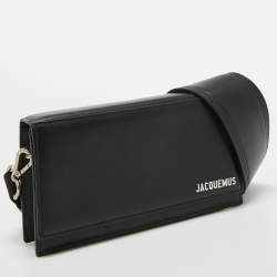Jacquemus Black Leather Le Bambino Homme Bag