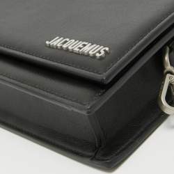 Jacquemus Black Leather Le Bambino Homme Bag