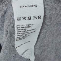 Jacquemus Grey Cotton Knit Crew Neck T-Shirt XL