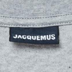Jacquemus Grey Cotton Knit Crew Neck T-Shirt XL