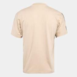 Pre Owned Jacquemus Beige Jersey Velcro Detail Le Yerù T-Shirt S