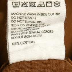 Pre Owned Jacquemus Beige/Brown Cotton Jersey Le Double Contrast Panel T-Shirt M