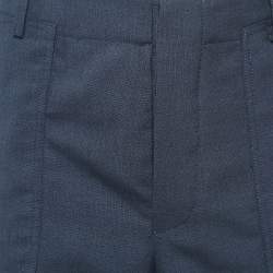 Jacquemus Navy Blue Wool Straight Leg Le Meunier Trousers M